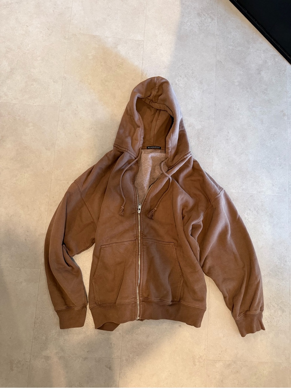 Brandy Melville brown zip up jacket